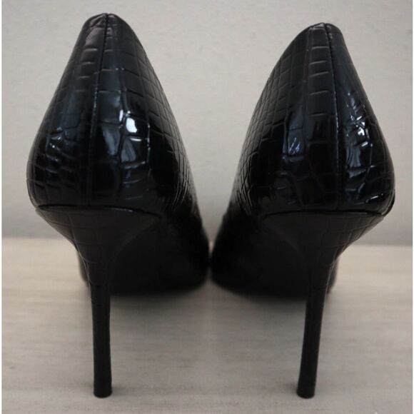 Katy Perry 34KP1029 Women's Sz 11M Black The Sissy Croc Embossed Pumps - Picture 3 of 12